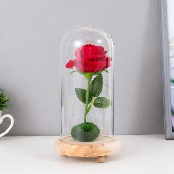 Ночник "Алая роза" Luxury Gift, LED, 19,5 х 9,5 см, от батареек