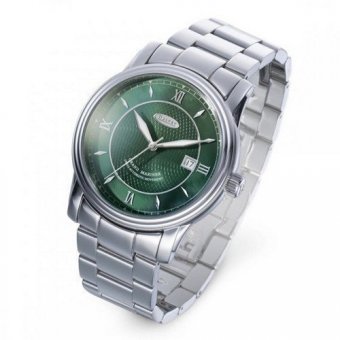 Часы наручные круглые зеленые на стальном браслете Dalvey 70054
