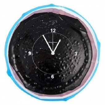 Часы настенные GIOVE "Murano" черные, d=40см