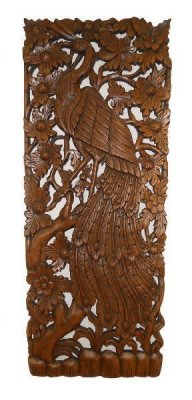 Резное деревянное панно "Жар-птица"