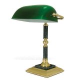 Настольный светильник из мрамора металла "Зеленая лампа" GALANT 231197