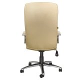 Кресло офисное "Консул", кожа, хром, бежевое 1010U20R,  32884