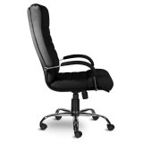 Кресло офисное "Консул", кожа, хром, черное 8500,  32877