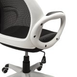 Кресло офисное BRABIX Genesis EX-517, пластик белый, ткань/экокожа/сетка черная, 531573