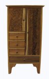 Комод деревянный резной, 4 ящика, 2 дверцы, h=152 см