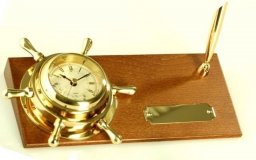 Настольные часы "Штурвал" с подставкой для ручки See Power