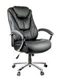 Кресло руководителя Helmi HL-ES05 "Springs", экокожа черная, до 200 кг
