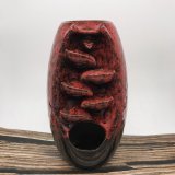 Подставка для благовоний из керамики "Стелющийся дым" красно-коричневая