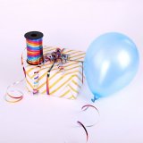 Лента упаковочная декоративная для шаров и подарков, мультицветный металлик, 5 мм х 250 м, ЗОЛОТАЯ СКАЗКА, 591