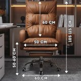 Кресло компьютерное кожаное Luxury Gift, коричневое