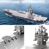 3D пазл металлический "Ударный авианосец USS Enterprise (CVN-65)" Luxury Gift, сборная модель