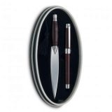 Набор из ручки-роллера и ножа, бордовая органическая смола Dalvey 01225