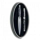 Набор из ручки-роллера и ножа, серая органическая смола Dalvey 01227
