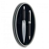 Набор из шариковой ручки и ножа, черная органическая смола Dalvey 01231