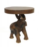 Деревянный столик "Слон", h=51см
