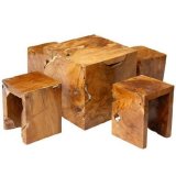 Стол-куб из массива древесины, 60х60х60 см