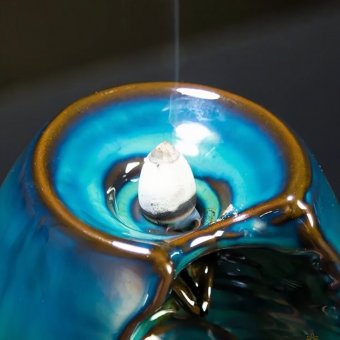 Подставка для благовоний из керамики "Стелющийся дым" J31, синяя Luxury Gift