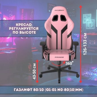 Кресло компьютерное игровое DXRacer OH/P88/PN розовое